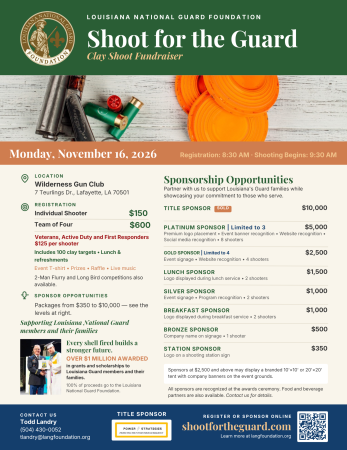 Clay Shoot Flyer 2026
